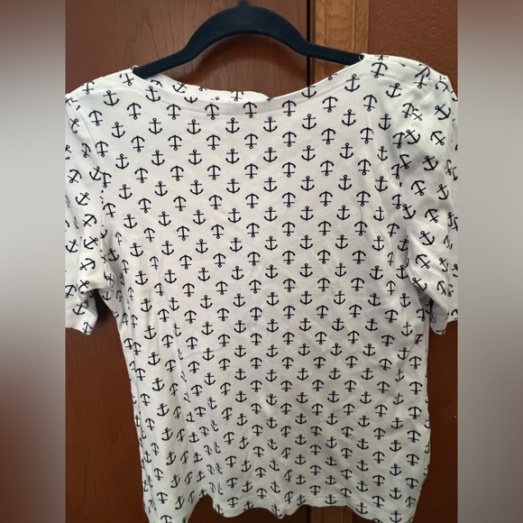 Anchor Print Boat Neck Tea Size M - Picture 5 of 6